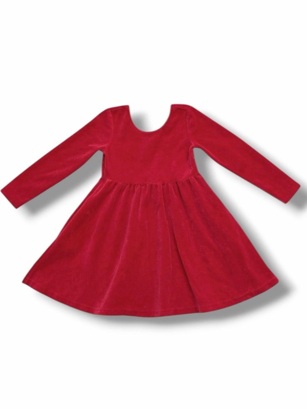 Hanna Andersson Red Velour Skater Dress Toddler Girls 4T 100cm Holiday Twirl